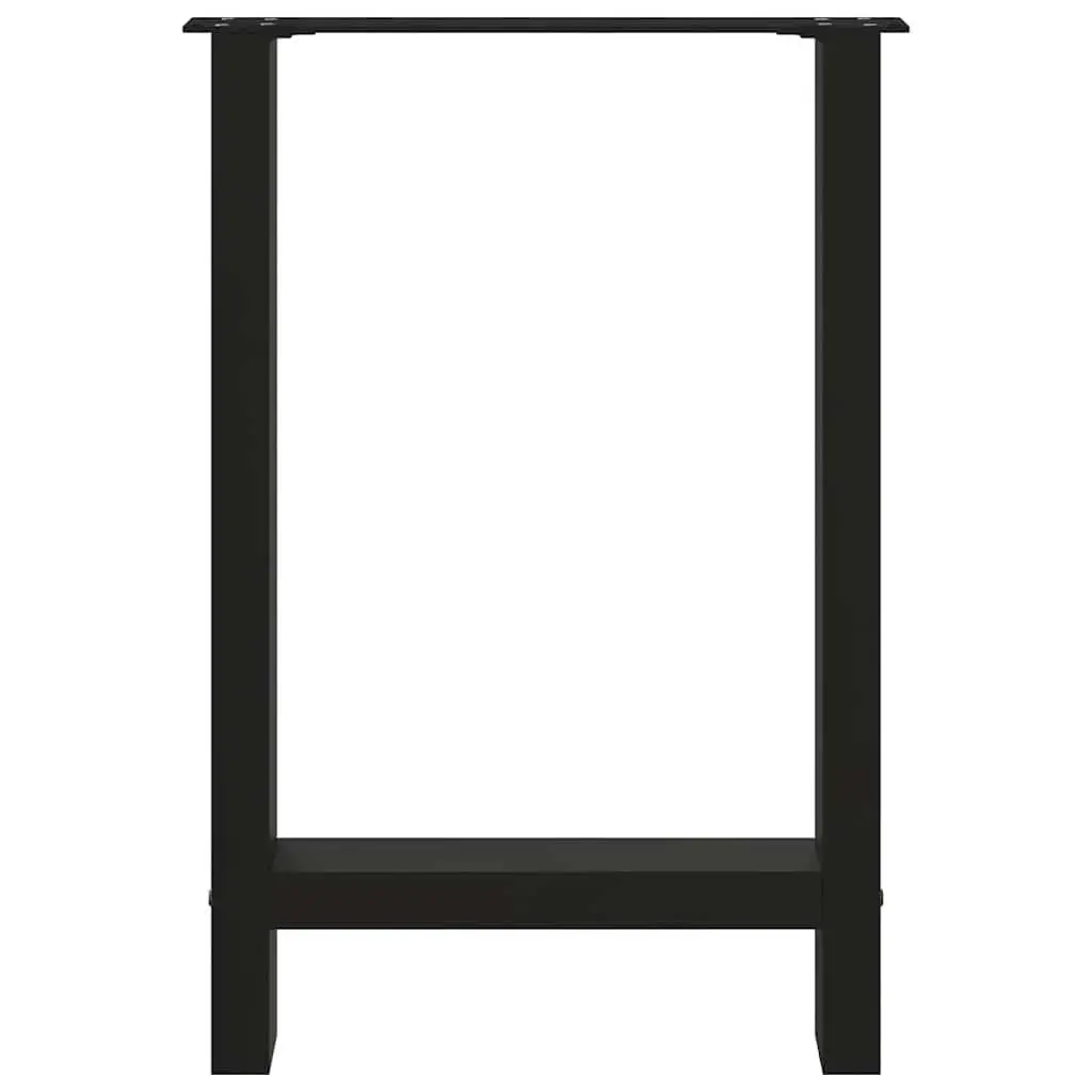 Black Steel Dining Table Legs with Adjustable Levelers