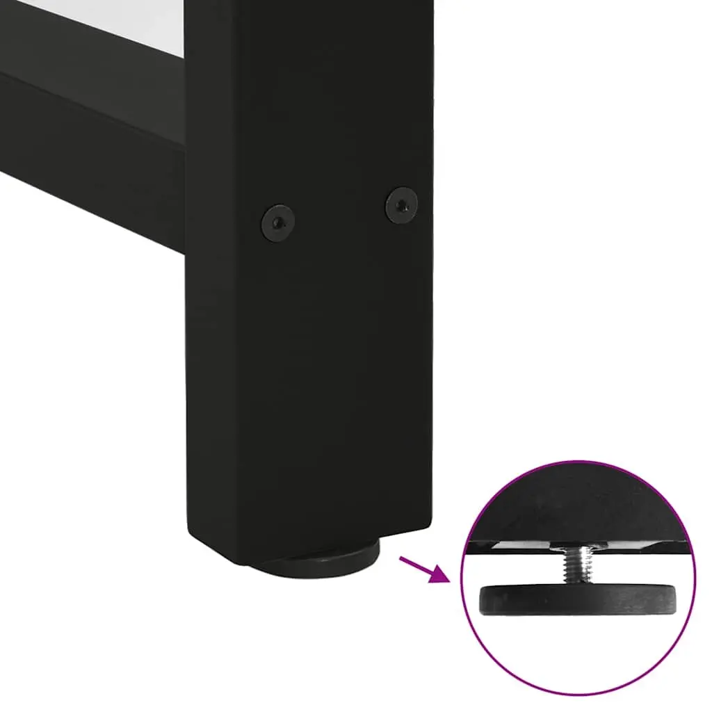 Black Steel Dining Table Legs with Adjustable Levelers