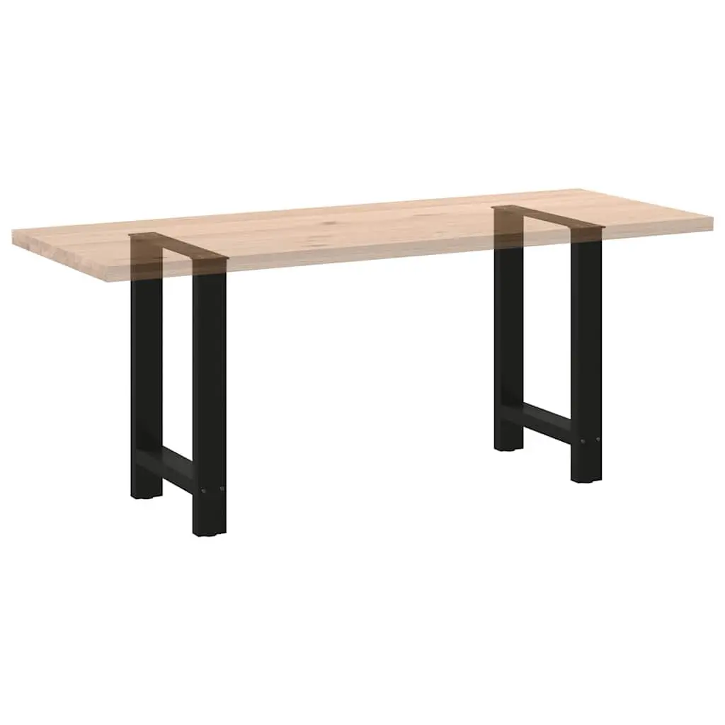 Black Steel Dining Table Legs with Adjustable Levelers