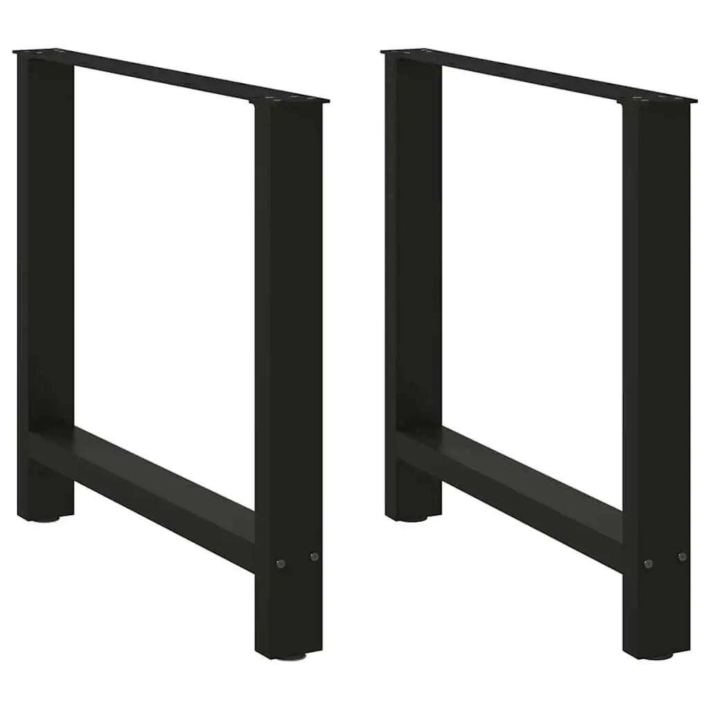Adjustable Black Steel Dining Table Legs, 70x72-73cm