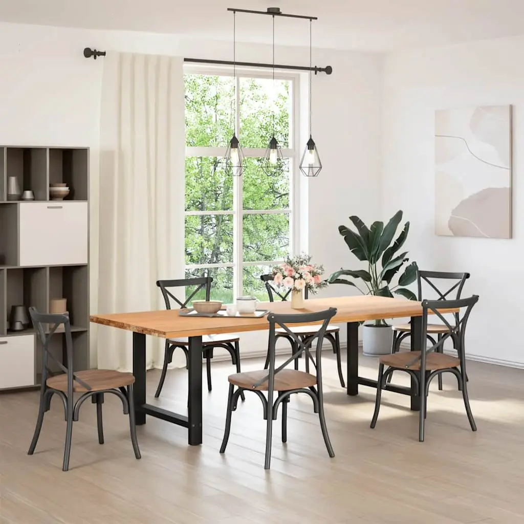 Adjustable Black Steel Dining Table Legs, 70x72-73cm