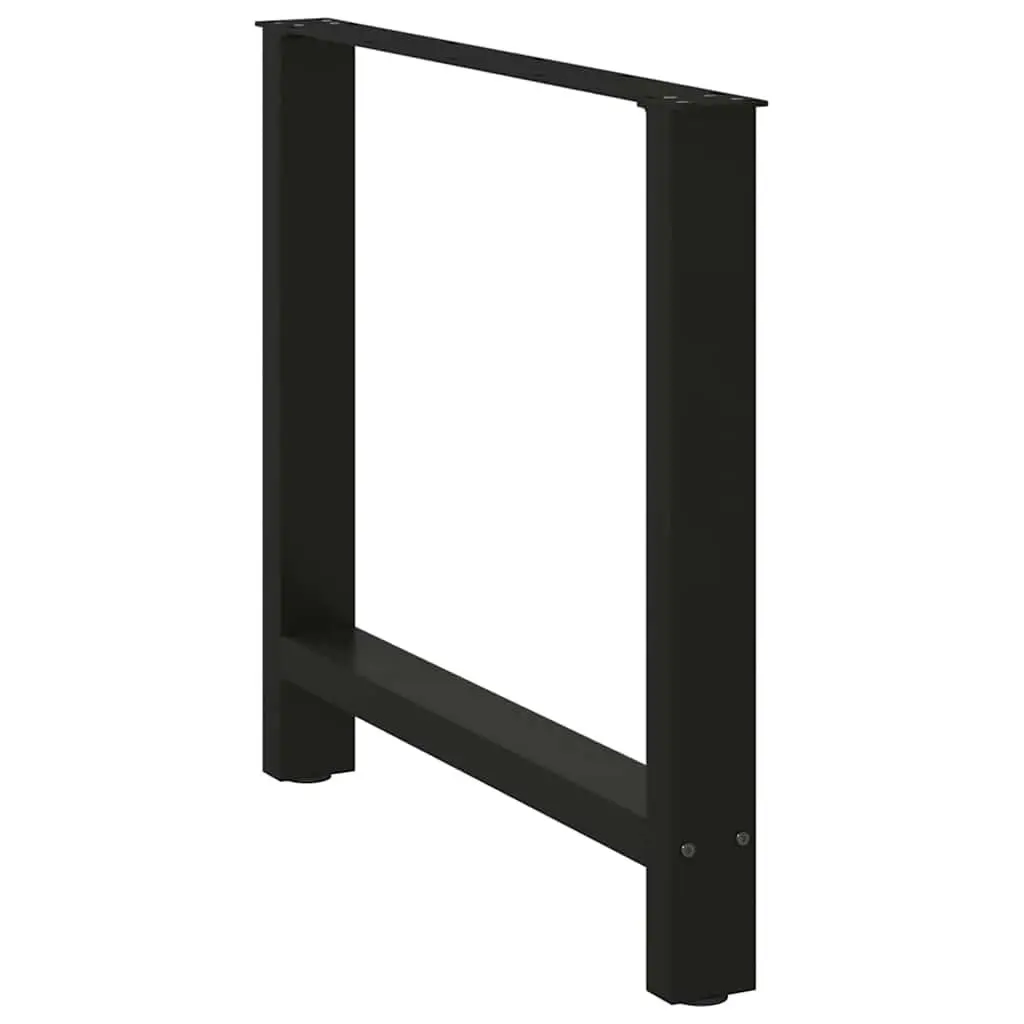 Adjustable Black Steel Dining Table Legs, 70x72-73cm
