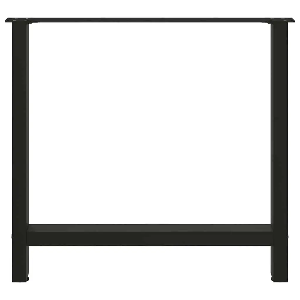 Adjustable Black Steel Dining Table Legs, 70x72-73cm