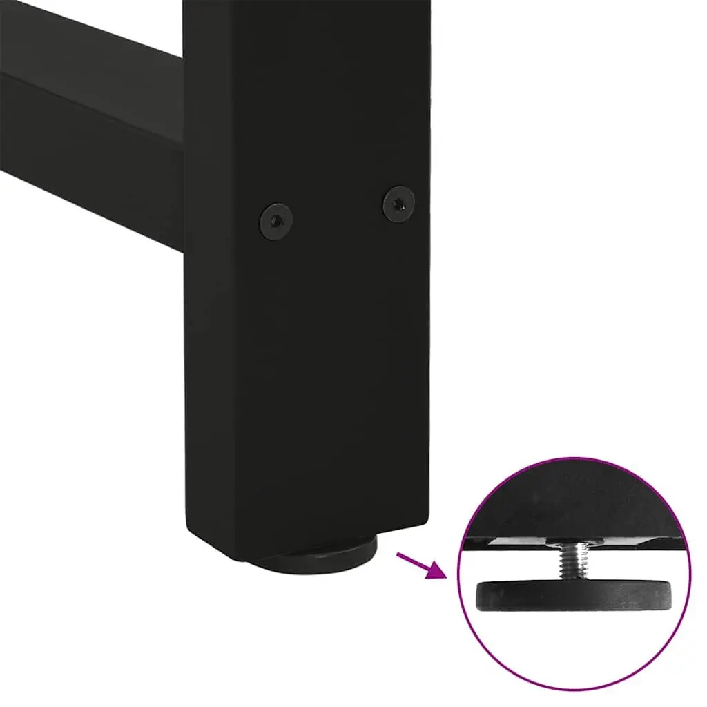 Adjustable Black Steel Dining Table Legs, 70x72-73cm