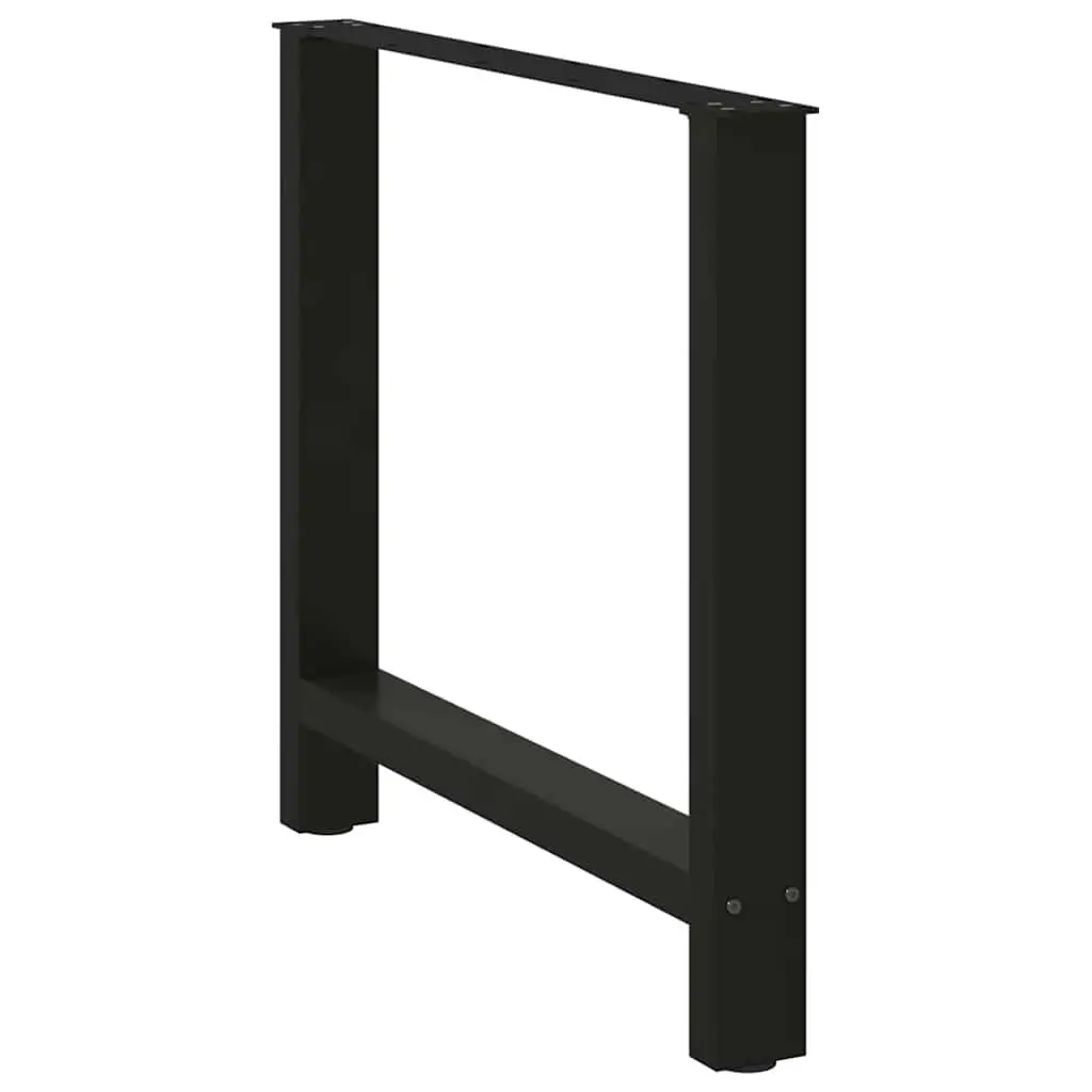 Adjustable Black Steel Dining Table Legs Pair