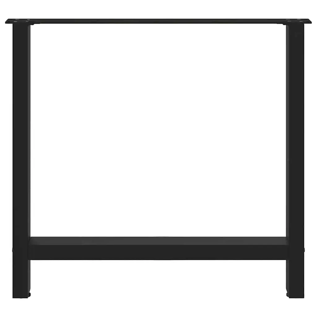 Adjustable Black Steel Dining Table Legs Pair