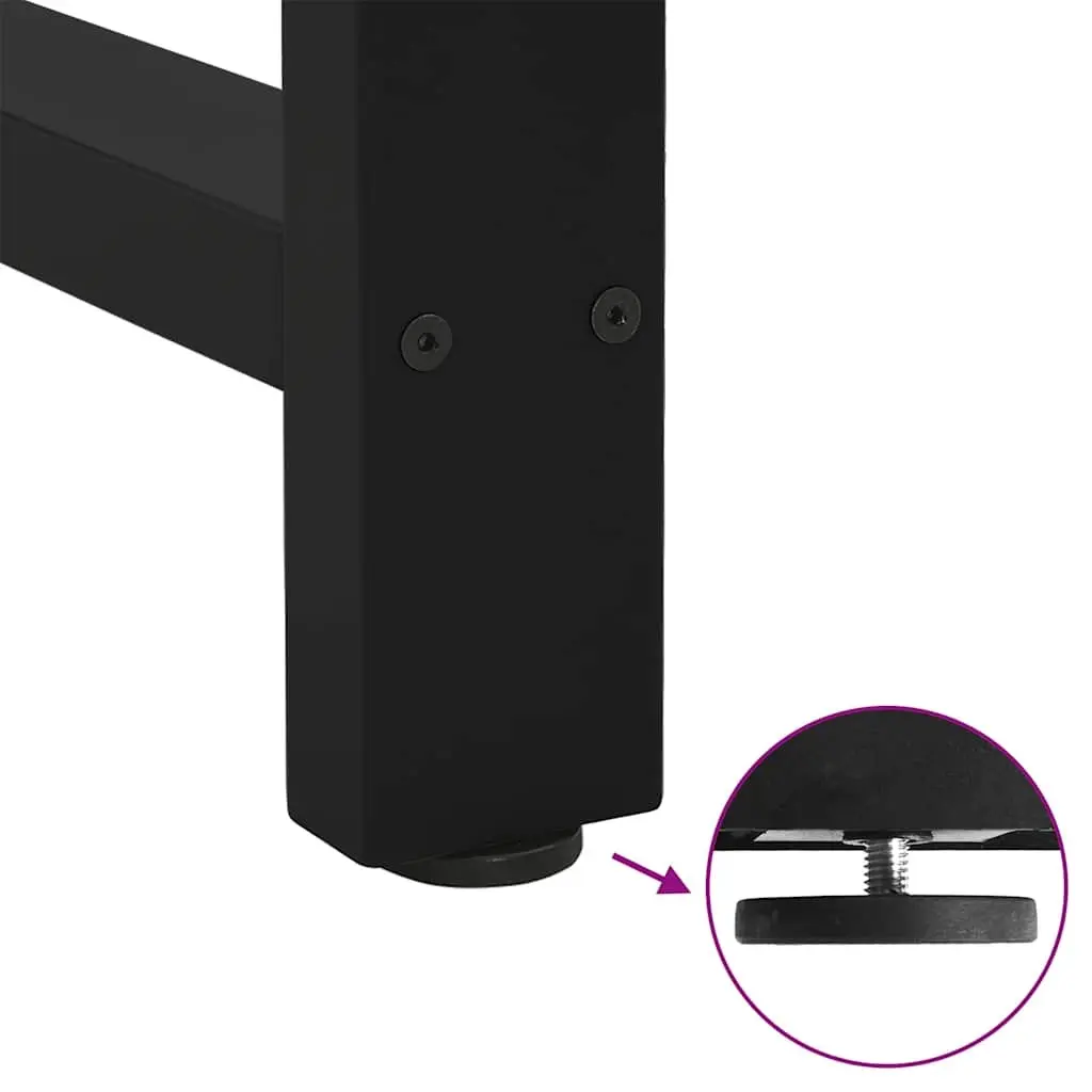 Adjustable Black Steel Dining Table Legs Pair