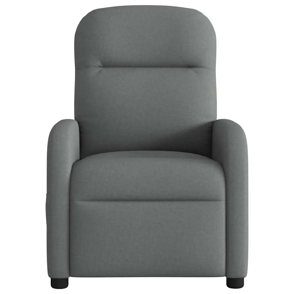 Grey Fabric Massage Recliner Chair with 6-Point Vibration