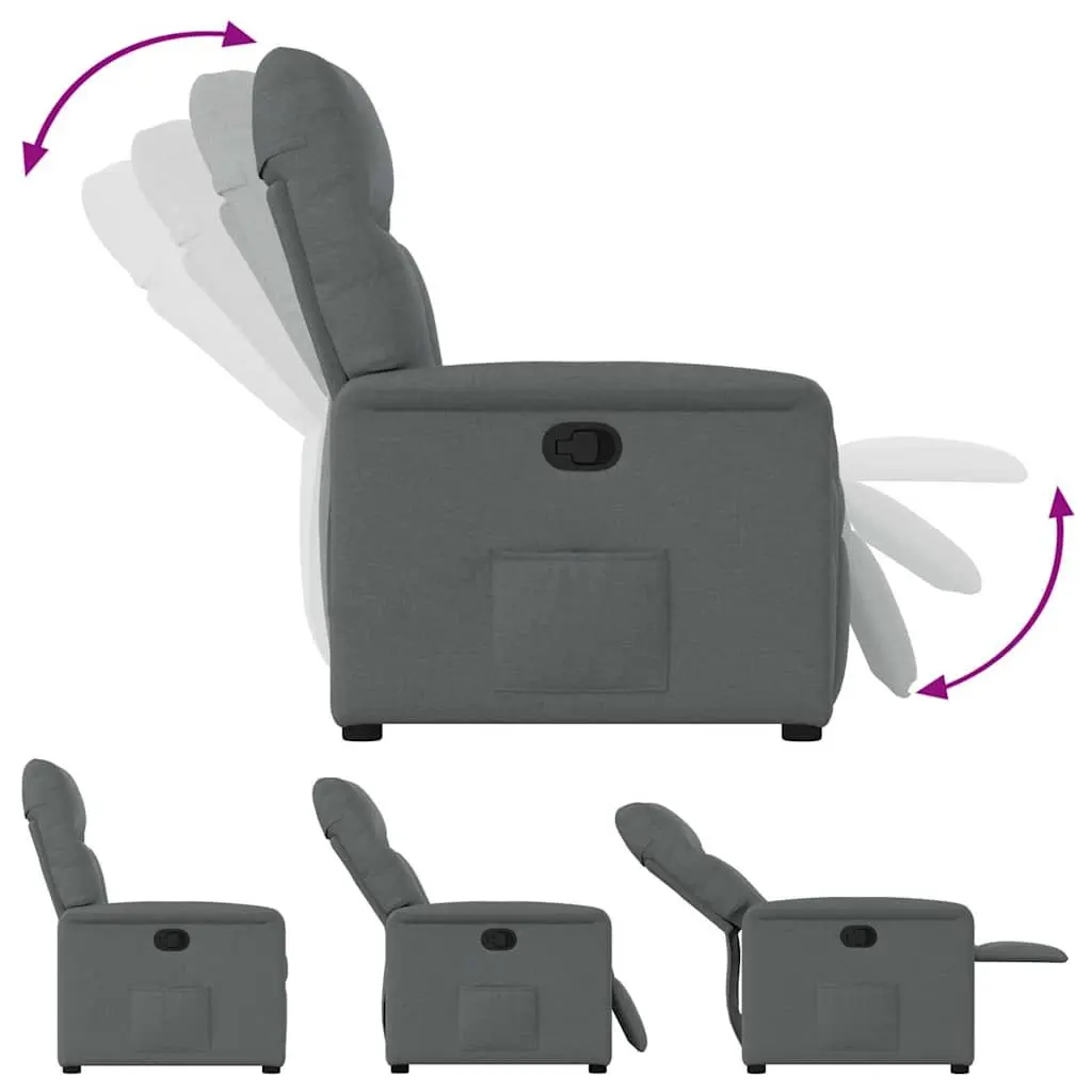 Grey Fabric Manual Recliner Chair