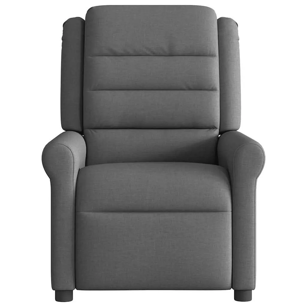 Grey Fabric Massage Recliner Chair with Manual Recline