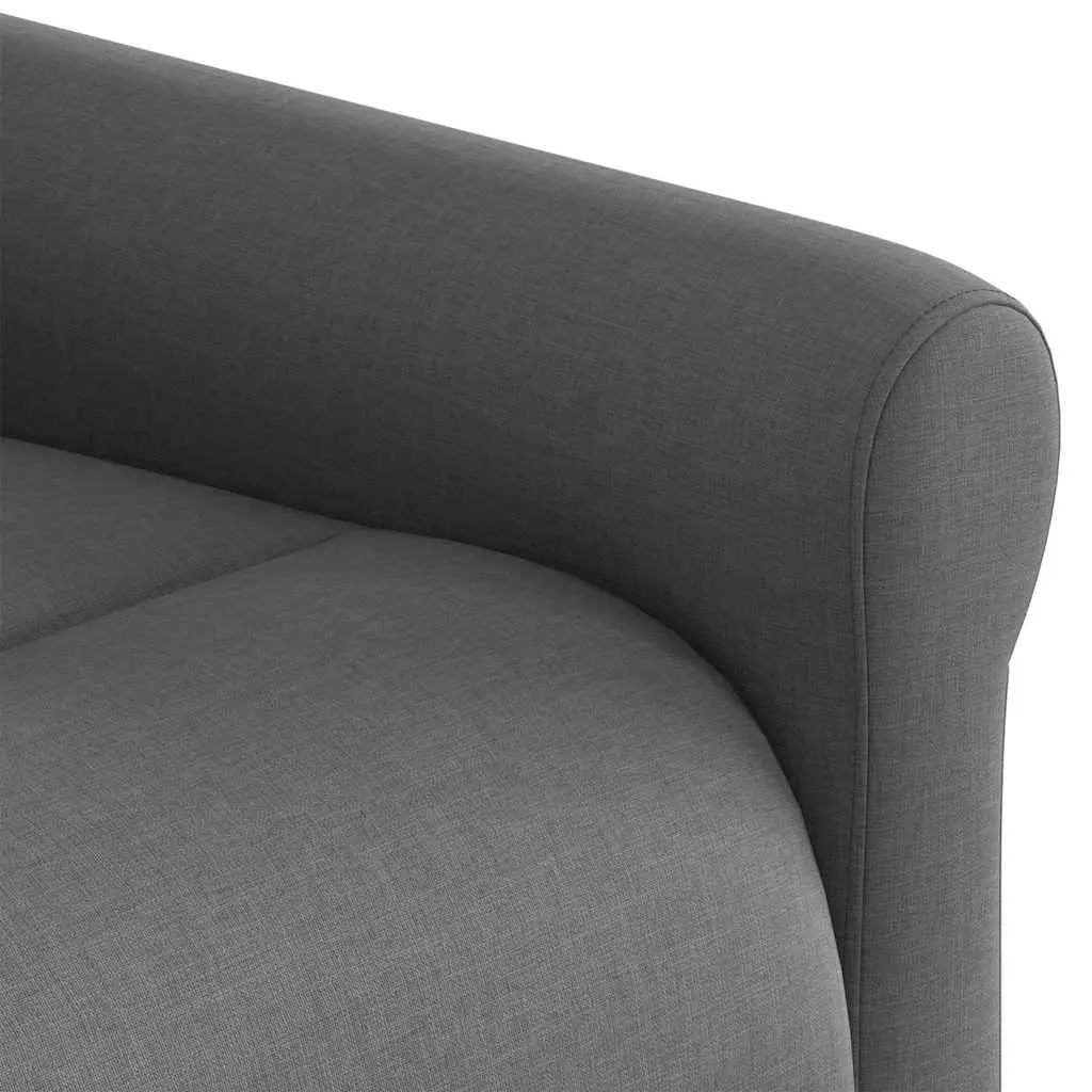 Grey Fabric Massage Recliner Chair with Manual Recline