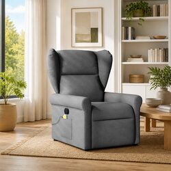 Comfortable Grey Fabric Massage Recliner Chair
