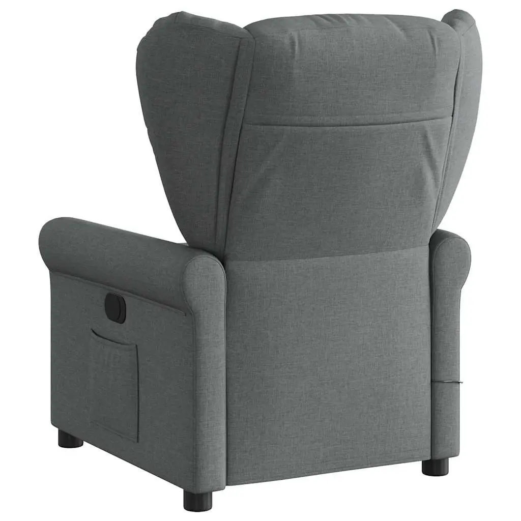 Grey Fabric Massage Recliner Chair