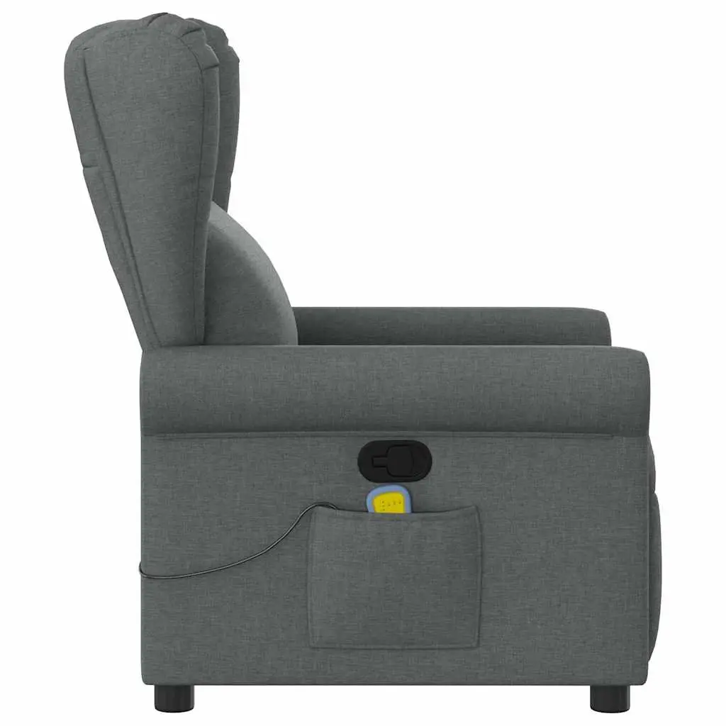 Grey Fabric Massage Recliner Chair