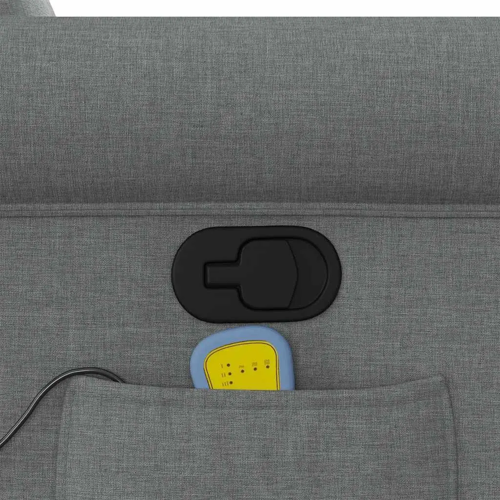 Grey Fabric Massage Recliner Chair