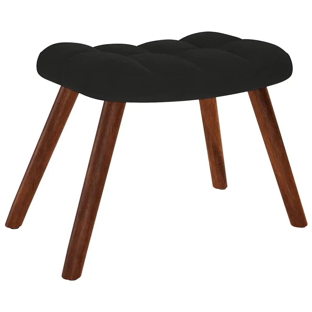 Velvet Upholstered Rocking Chair with Footstool