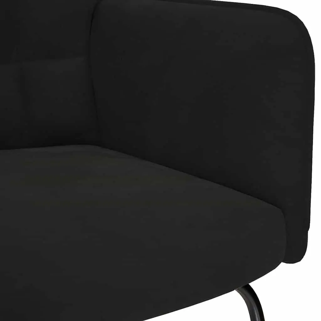 Velvet Upholstered Rocking Chair with Footstool