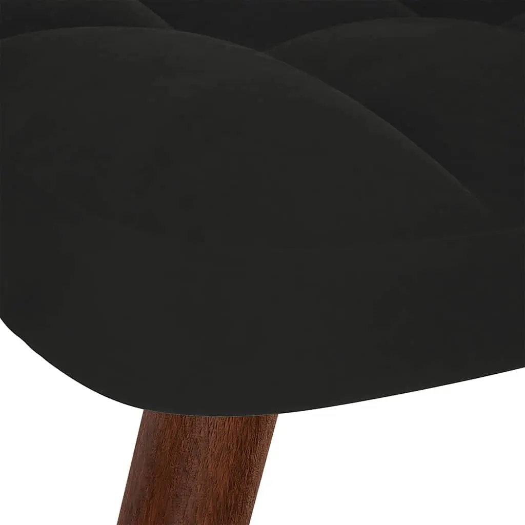 Velvet Upholstered Rocking Chair with Footstool