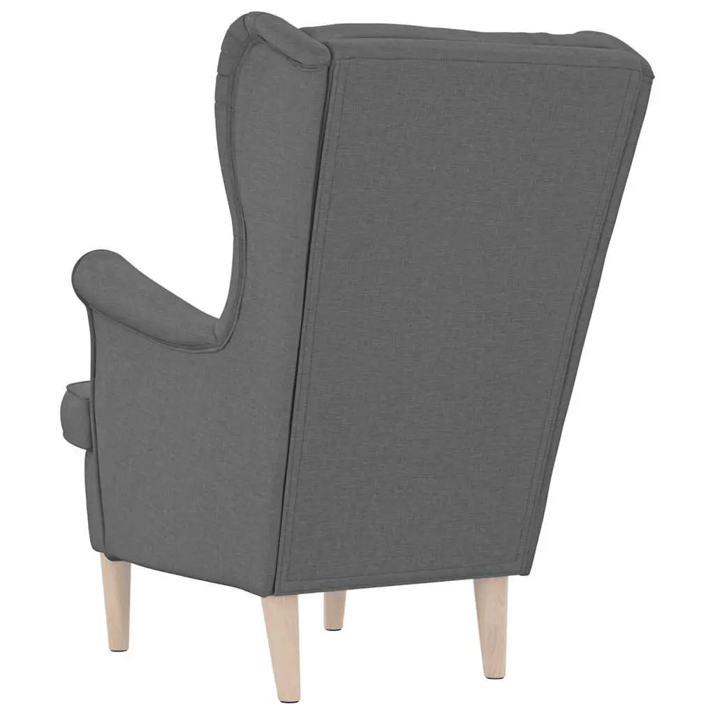 Armchair Dark Grey Lounge Seat Comfortable Relaxing Chair Home Living Room