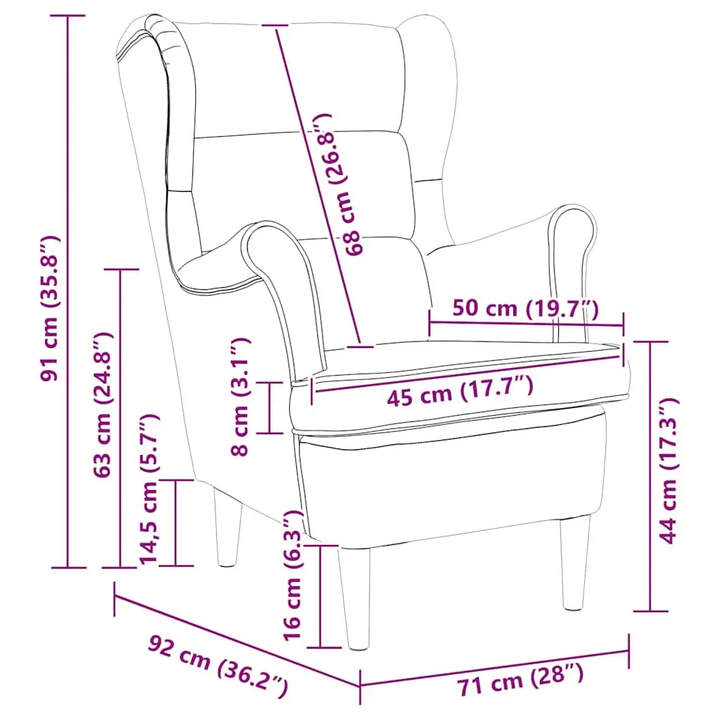 Armchair Dark Grey Lounge Seat Comfortable Relaxing Chair Home Living Room