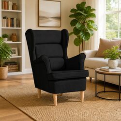 Cozy Black Armchair for Relaxation in Your Living Space