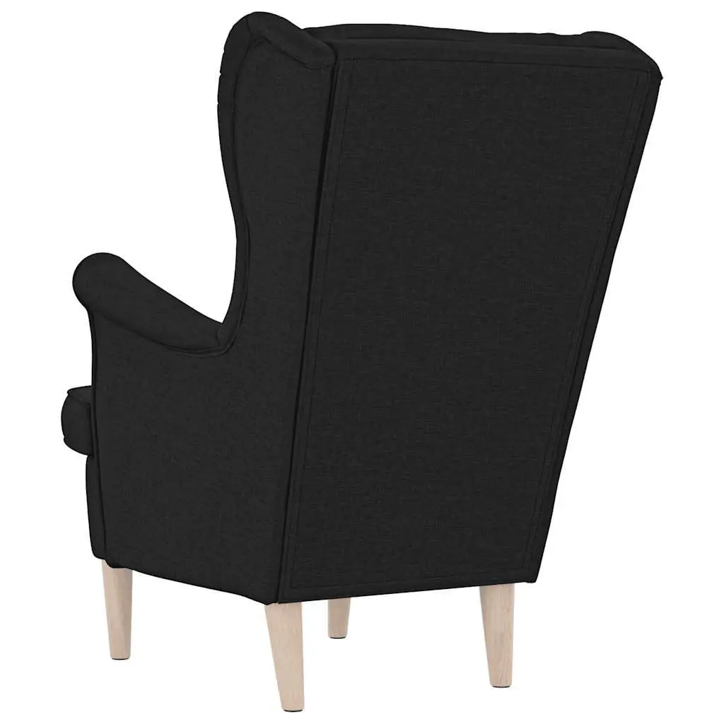 Armchair Black Comfortable Lounge Chair Living Room Bedroom Relaxation Seating