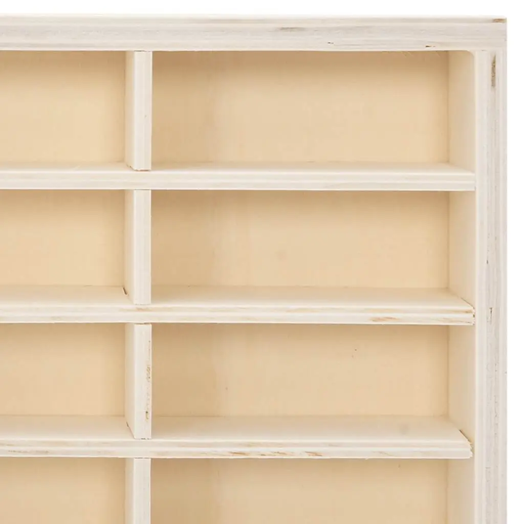 Wooden Wall Mounted Display Case Brown 80 Compartments Plywood