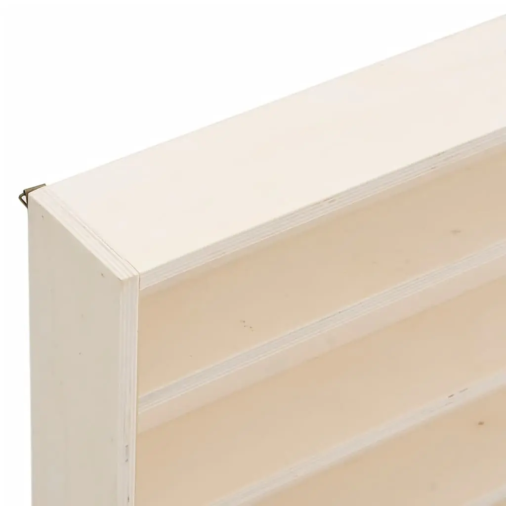 Wooden Wall Mounted Display Cabinet Brown 4 Shelves Plywood