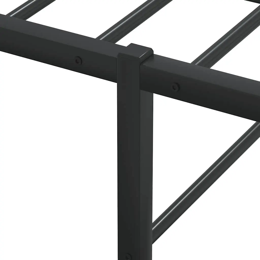 Black Queen Metal Bed Frame with Storage Space