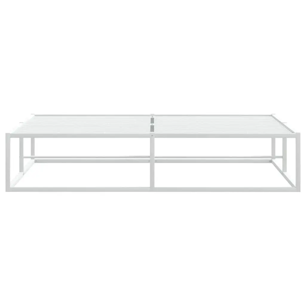 Queen Metal Bed Frame 153x203 cm in White