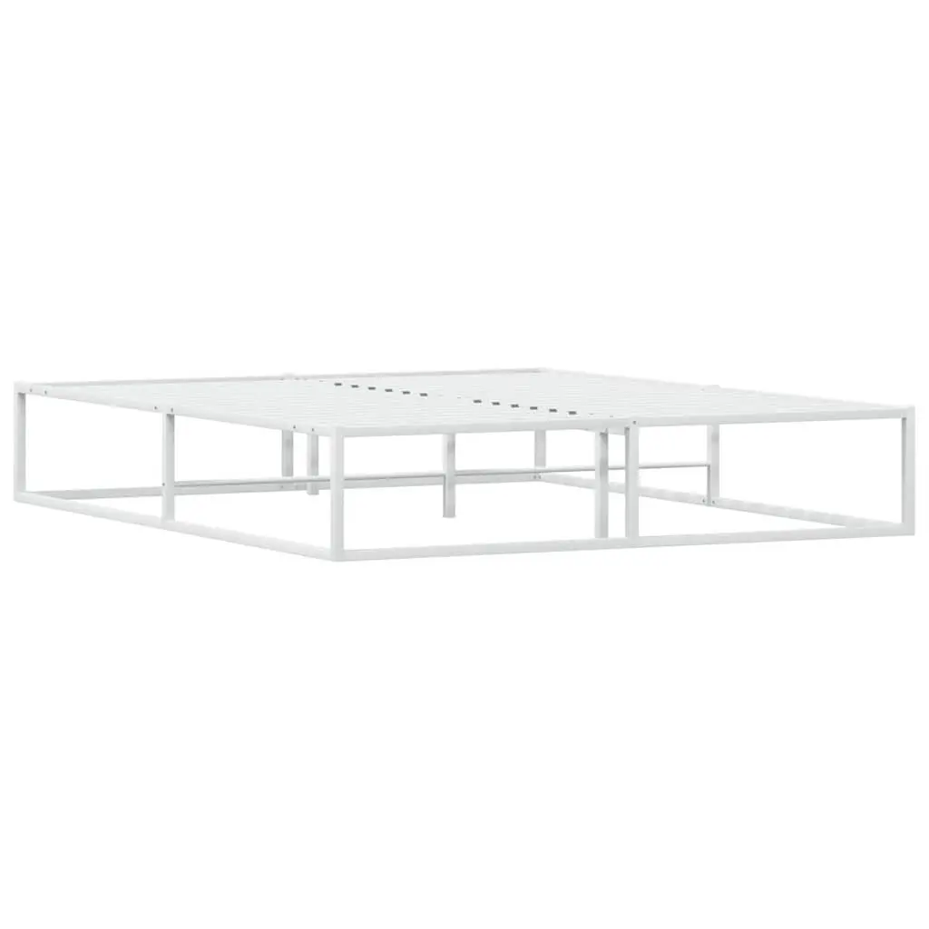 Queen Metal Bed Frame 153x203 cm in White