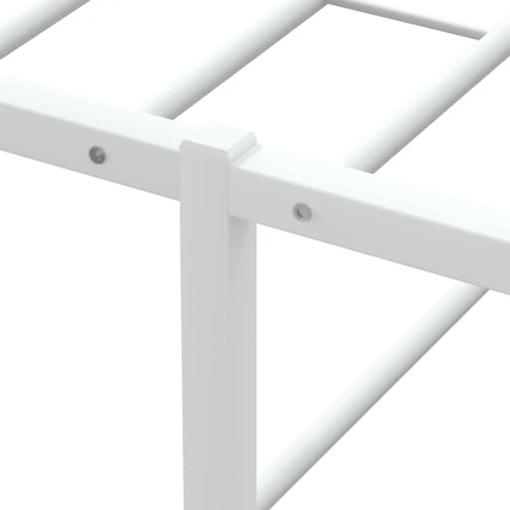 Queen Metal Bed Frame 153x203 cm in White
