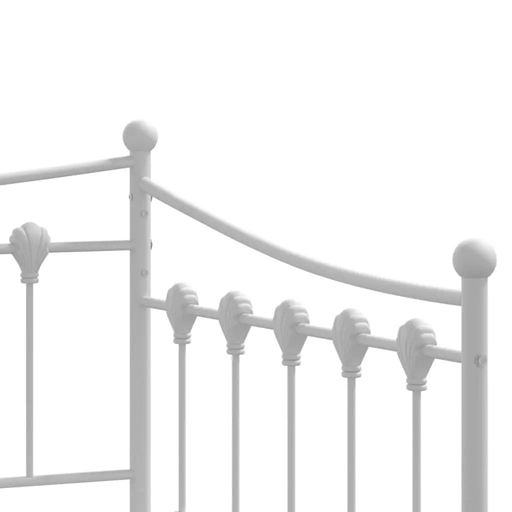 Daybed Trundle White 92x187cm Metal Frame Sofa Bed