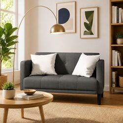 Dark Grey Loveseat Sofa for Comfortable Seating