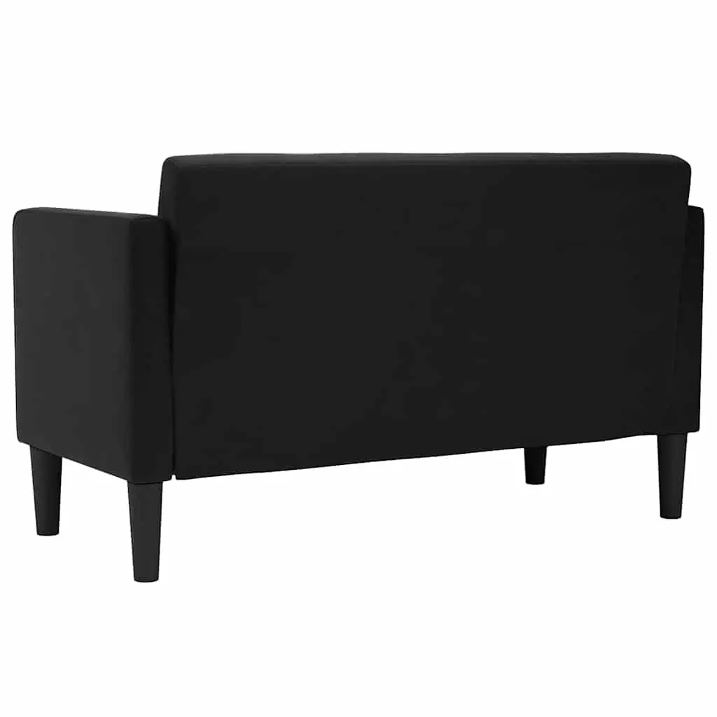 Velvet Loveseat Sofa in Black