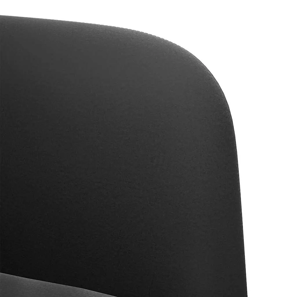 Velvet Loveseat Sofa in Black 109cm