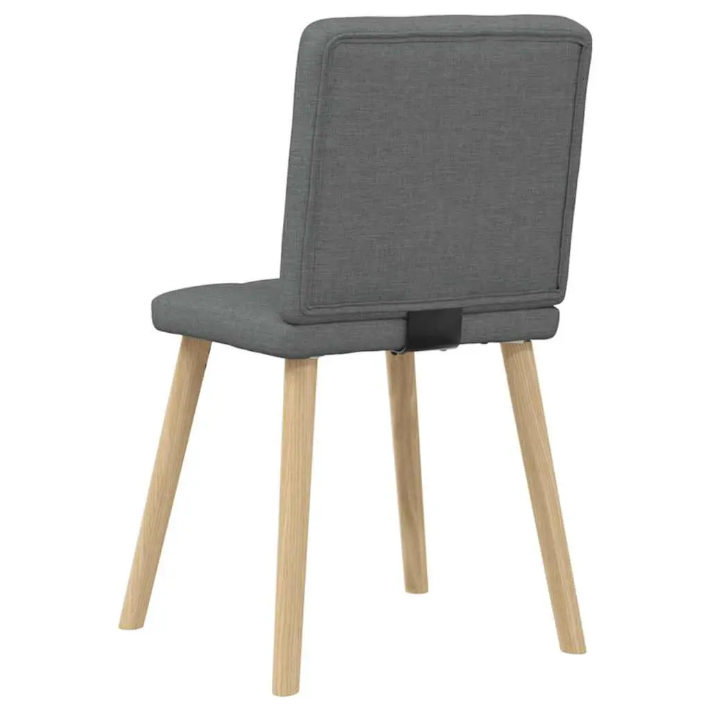 Grey Fabric Dining Chairs 2-Piece Set for Comfort