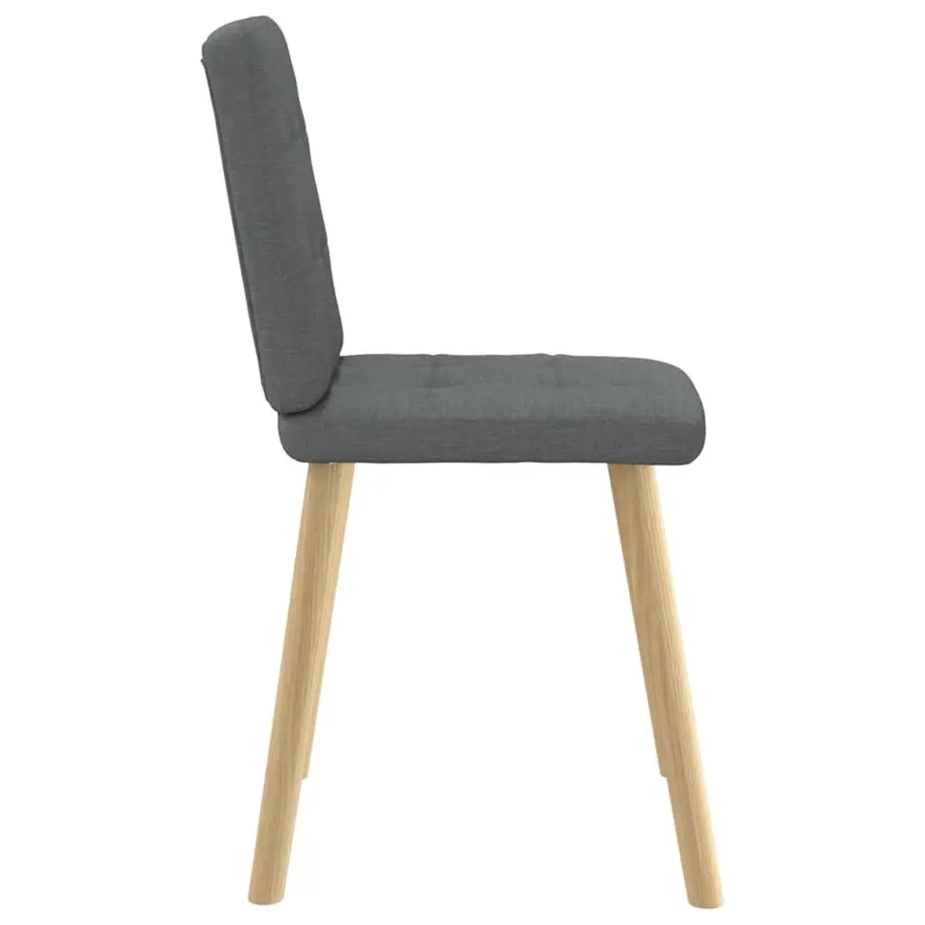 Grey Fabric Dining Chairs 2-Piece Set for Comfort