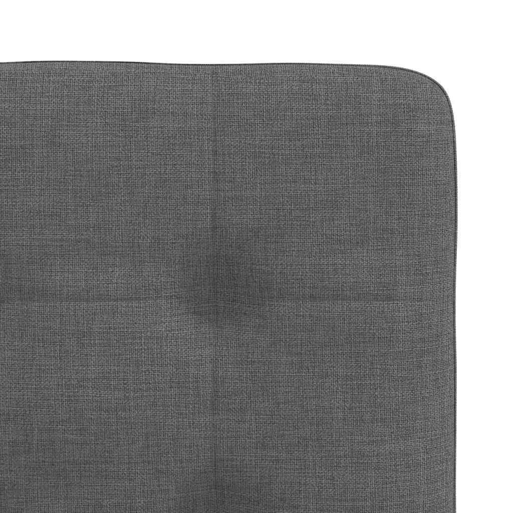 Grey Fabric Dining Chairs 2-Piece Set for Comfort