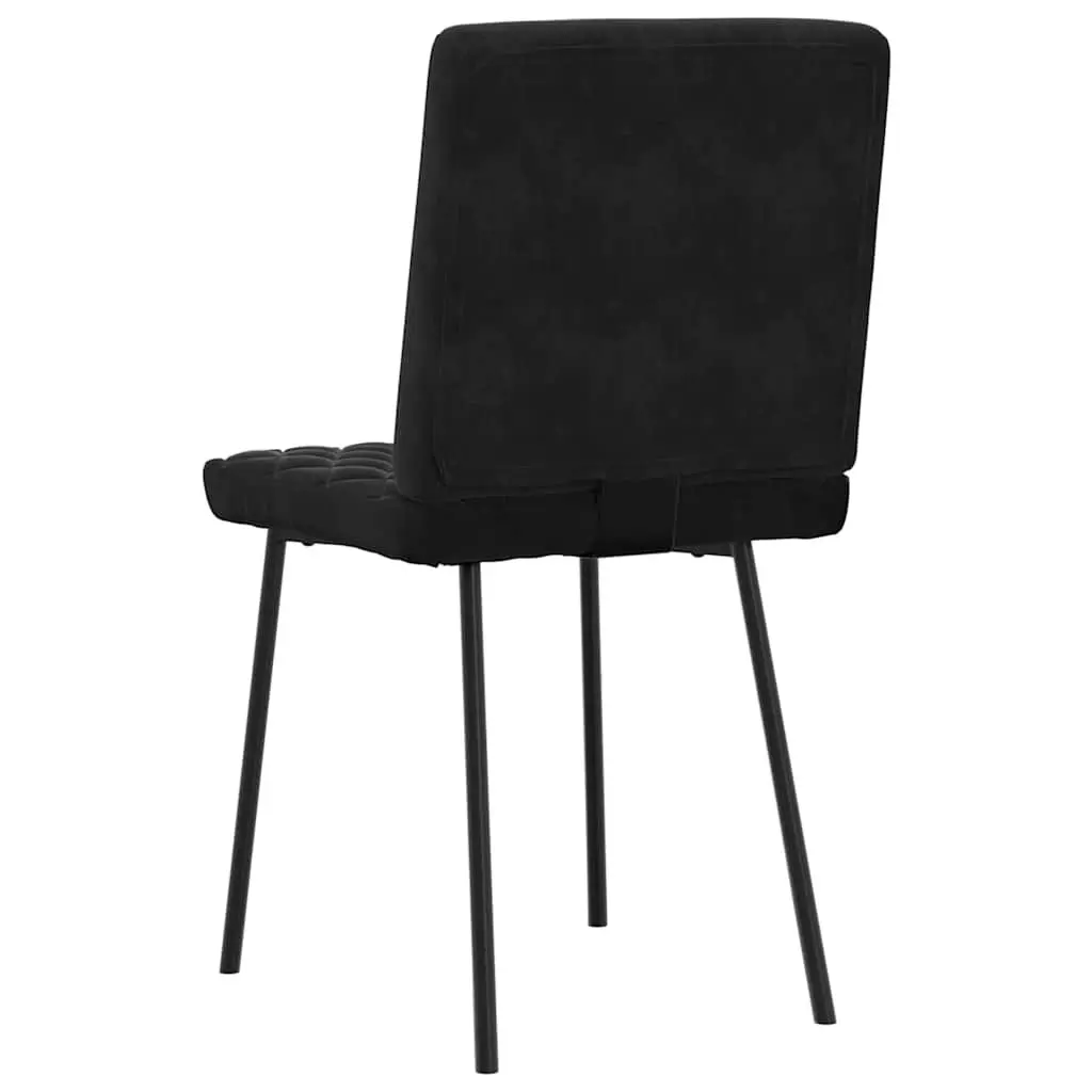 Dining Chairs 2 pcs Black Velvet Kitchen Room Seating Furniture Set