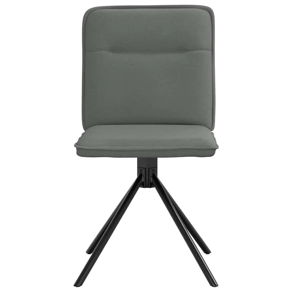 Dining Chairs Grey Fabric Swivel Ergonomic 2 Piece Kitchen Room Seating