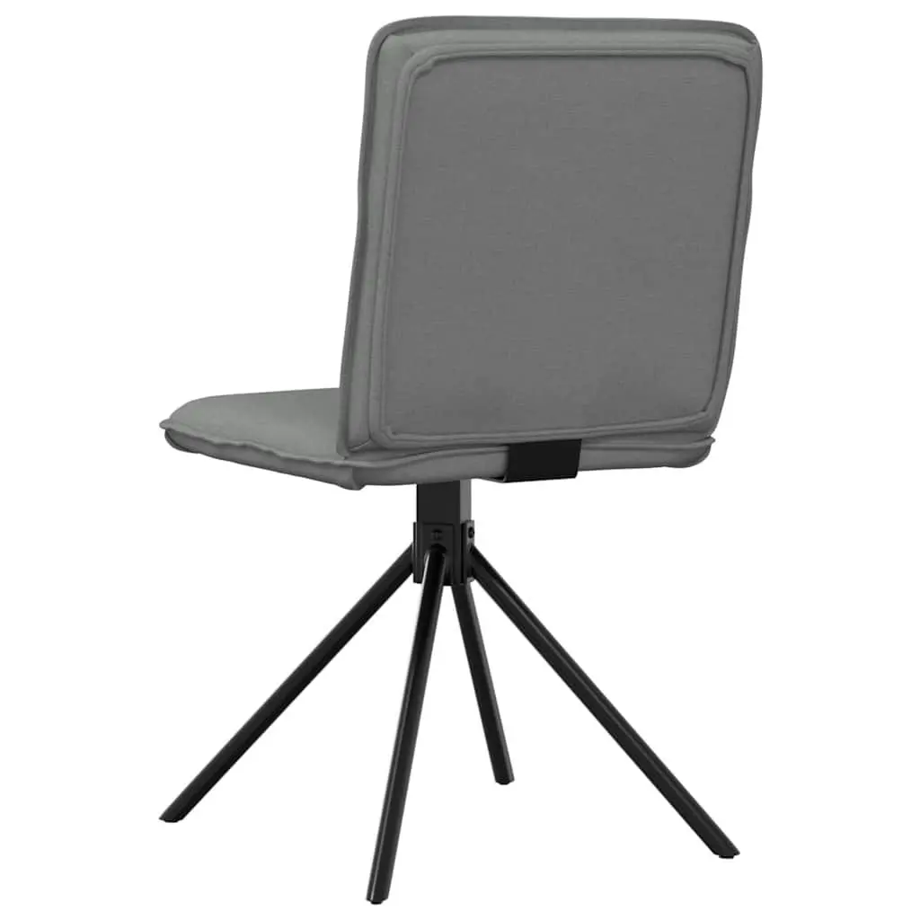 Dining Chairs Grey Fabric Swivel Ergonomic 2 Piece Kitchen Room Seating