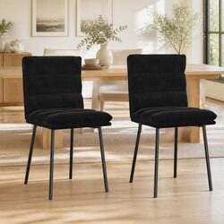 Black Velvet Dining Chairs Set of 2 for Cozy Spaces