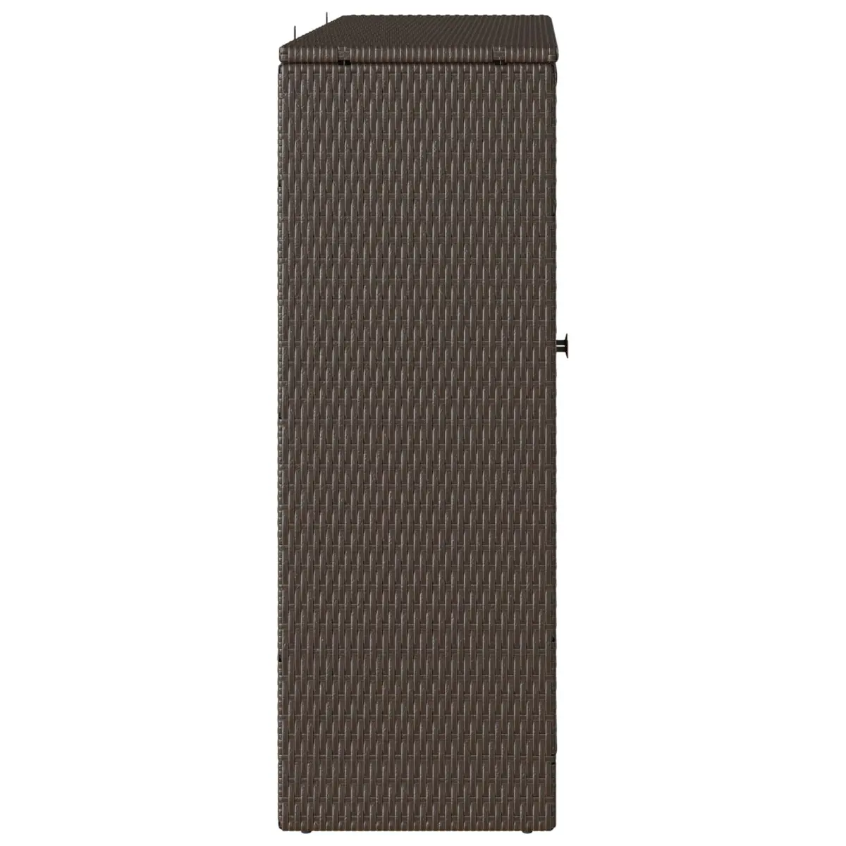 Storage Cabinet Rattan Brown Rectangular Board Shelves