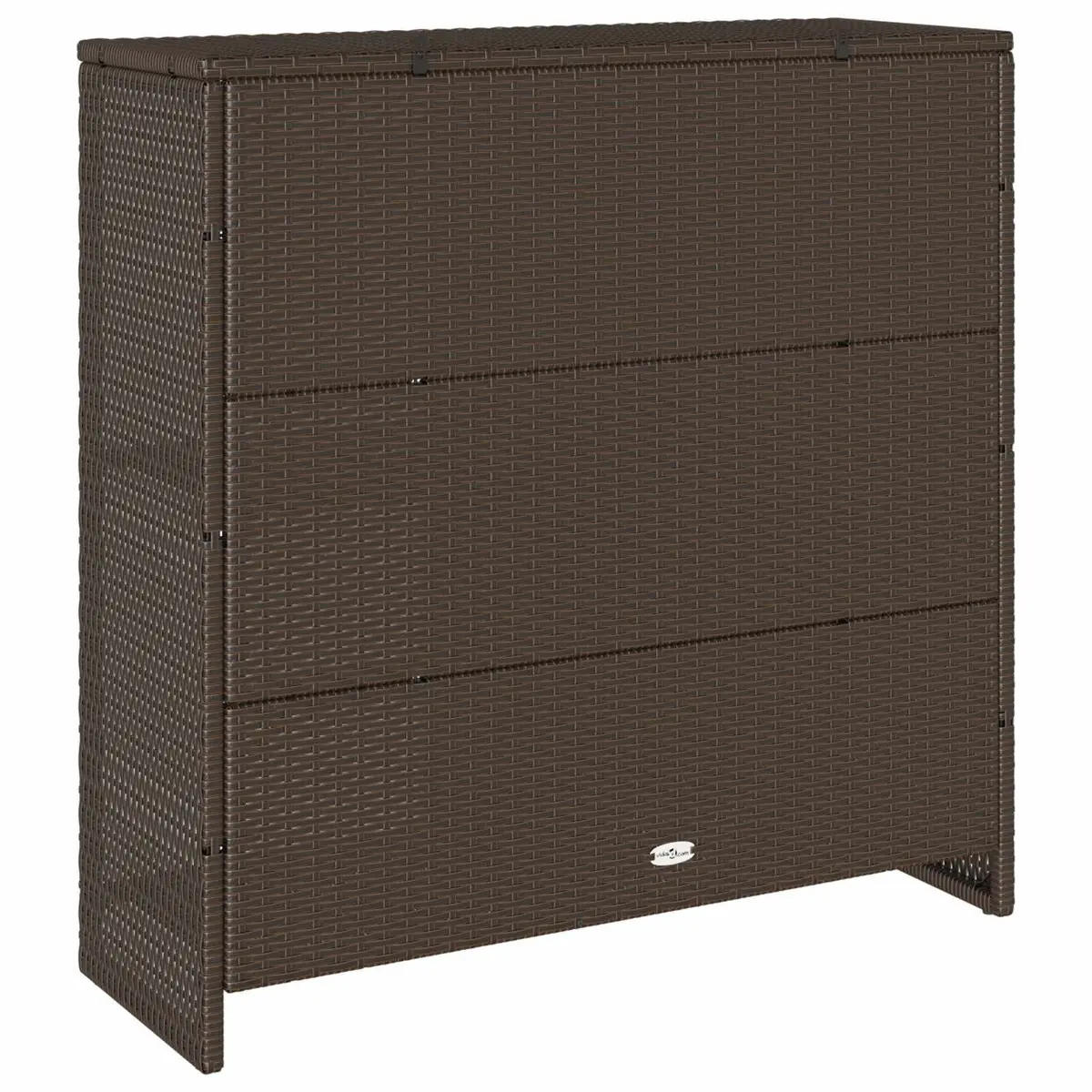 Storage Cabinet Rattan Brown Rectangular Board Shelves
