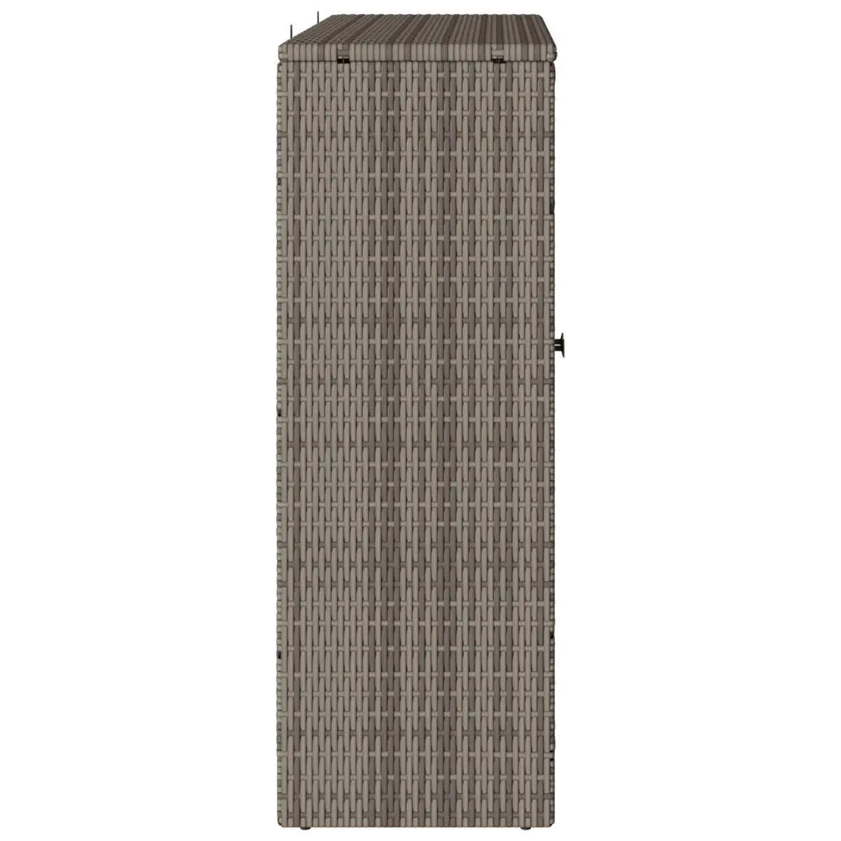 Rattan Storage Cabinet Grey Rectangular Adjustable Shelves 100x36x102cm