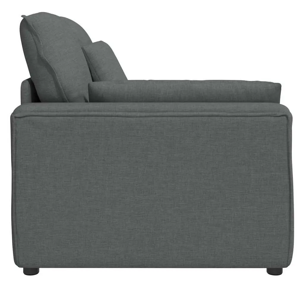 Grey Modular Sofa Armrest End Module with Cushions
