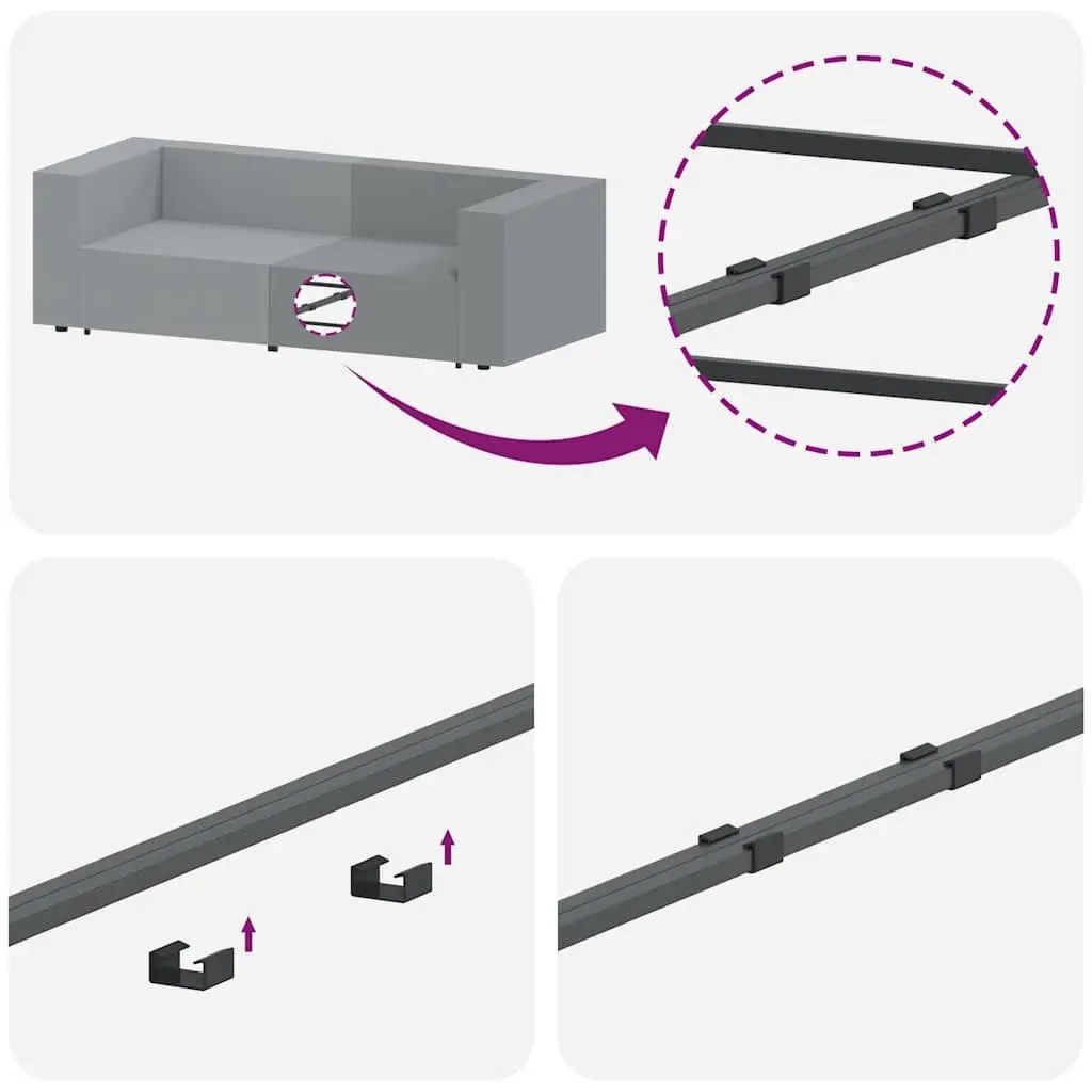 Grey Modular Sofa Armrest End Module with Cushions