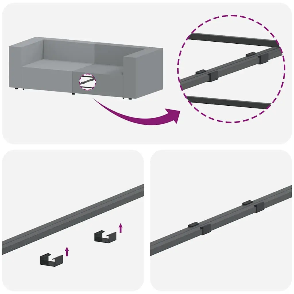 100cm Modular Sofa Centre Module with Cushions in Grey