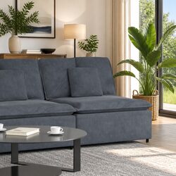 Comfortable Grey Modular Sofa Centre Module 100cm
